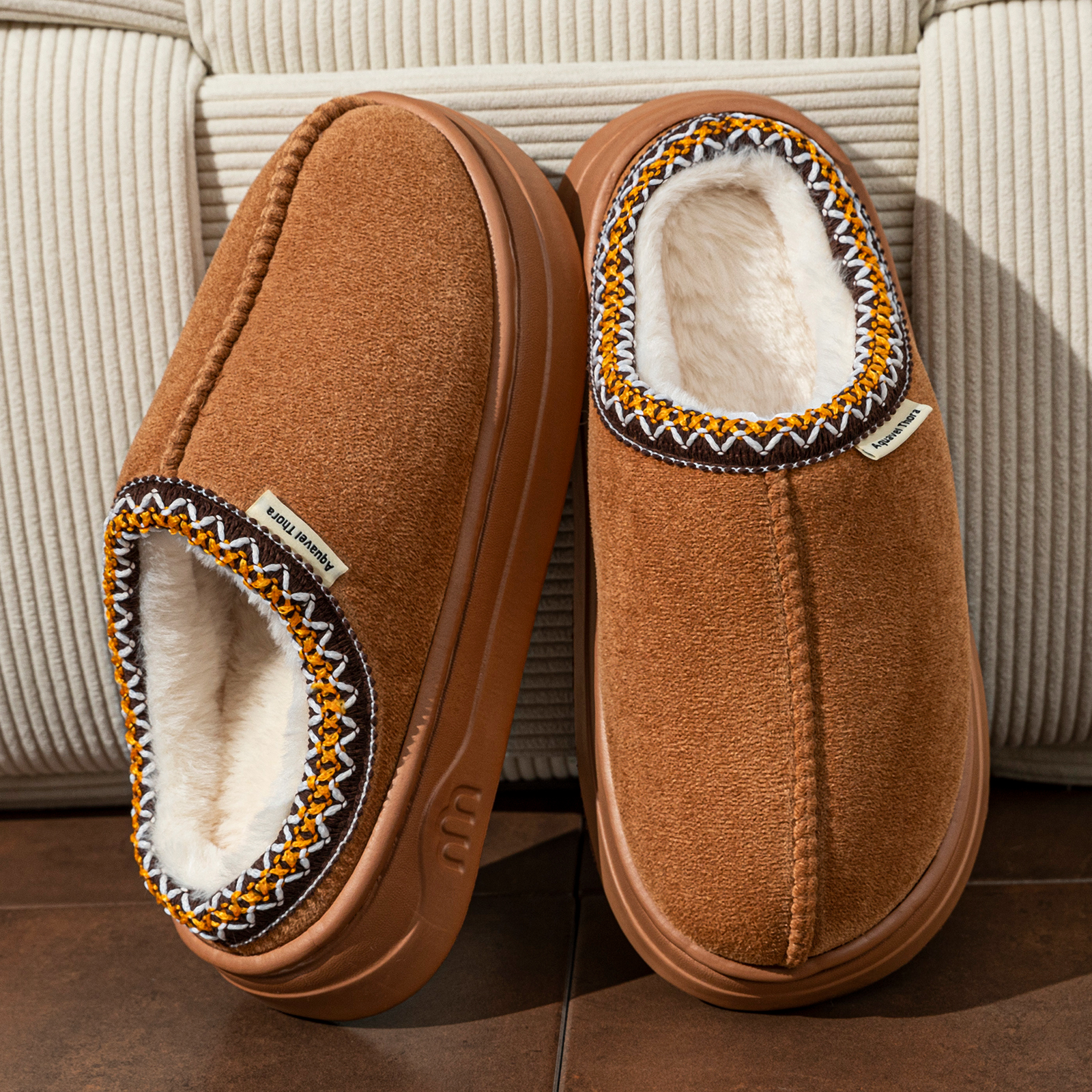 Men'S Shoes Non Slip - Winter Women's Slippers Boots Fashion Fuzzy