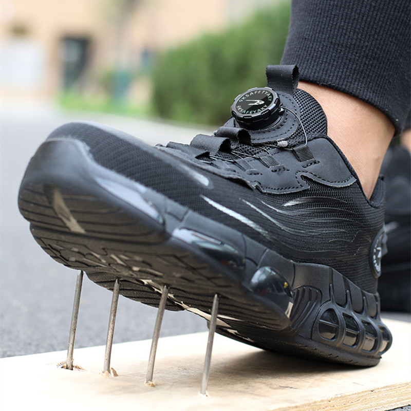 Men'S Shoes With Wide Toe Box - Men Ankle Work Safety Shoes Synthetic