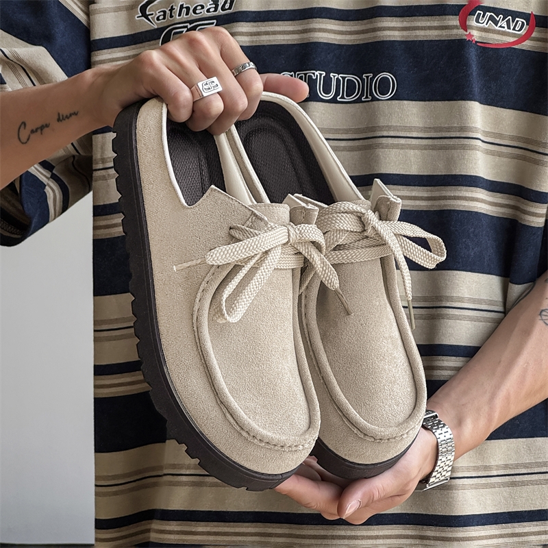 Fashion Men Half Slippers Sued - Loafer Slip On Men 리뷰 및 가격