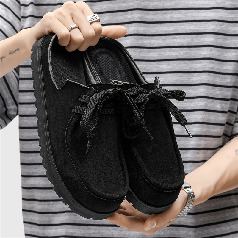 Fashion Men Half Slippers Sued - Loafer Slip On Men 리뷰 및 가격