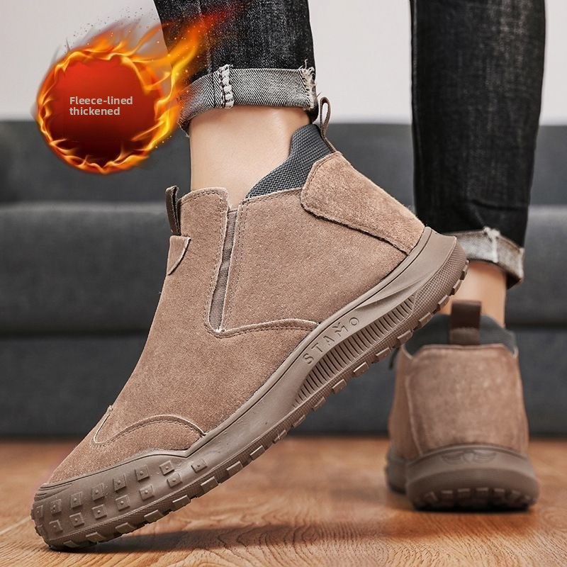 Winter Men's Shoes Plush Warm  - Loafer Slip On Men 리뷰 및 가격
