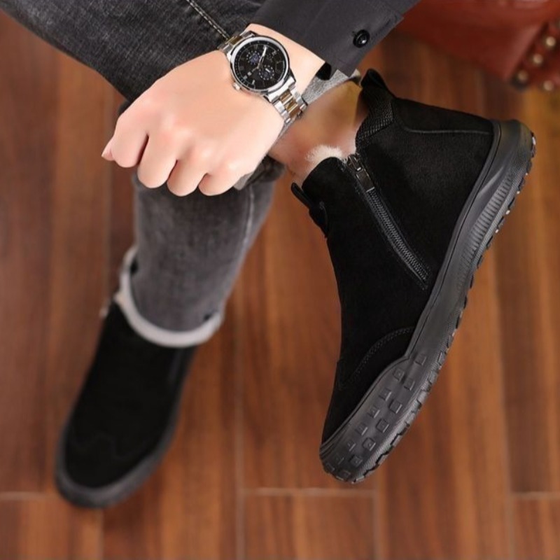 Winter Men's Shoes Plush Warm  - Loafer Slip On Men 리뷰 및 가격