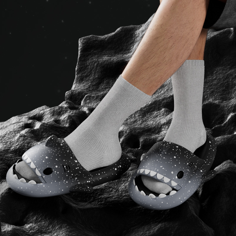 Cute Cartoon Shark Slippers Fo - Men Shoes On 리뷰 및 가격