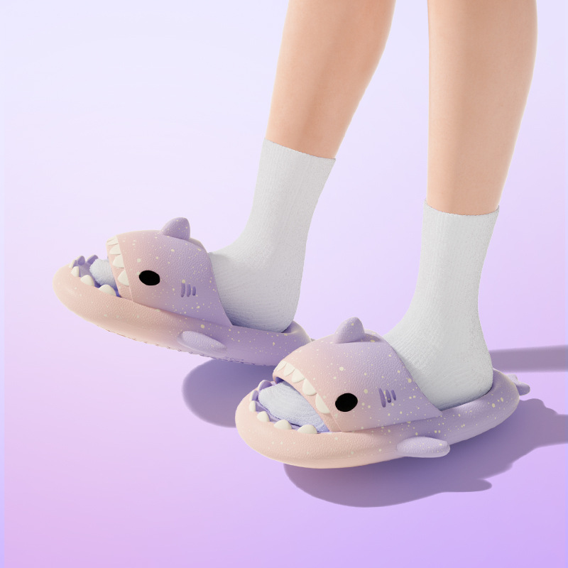 Cute Cartoon Shark Slippers Fo - Men Shoes On 리뷰 및 가격