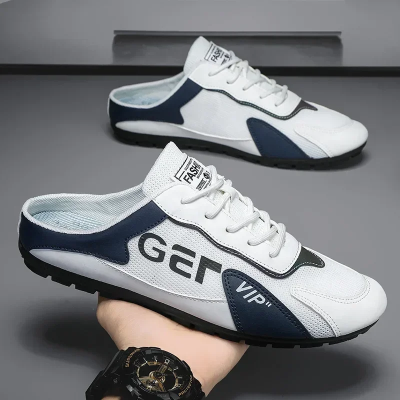 Men Slippers Trend Baotou Shoe - Loafer Slip On Men 리뷰 및 가격