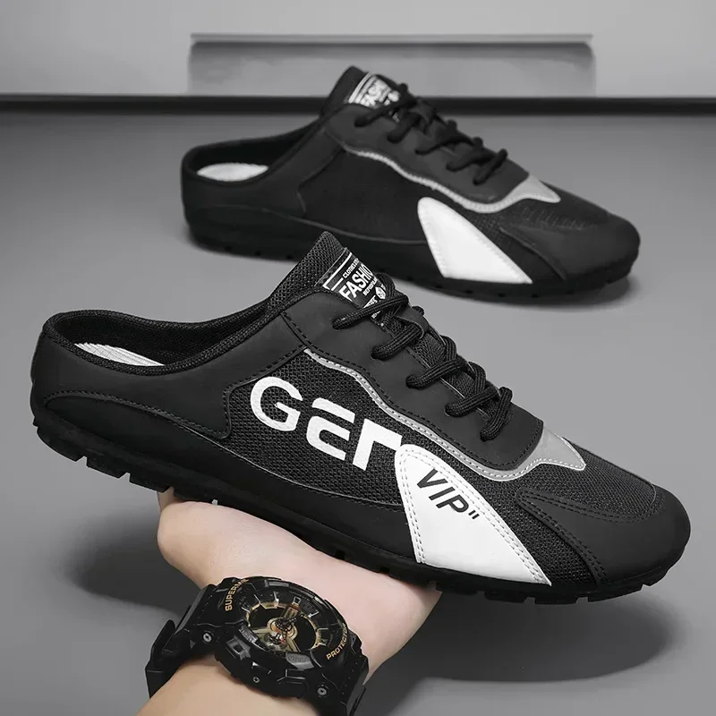 Men Slippers Trend Baotou Shoe - Loafer Slip On Men 리뷰 및 가격