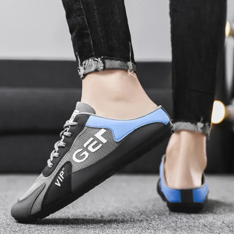 Men Slippers Trend Baotou Shoe - Loafer Slip On Men 리뷰 및 가격