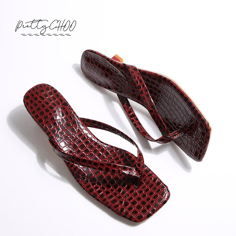 Crocodile Print Kitten Heel Fl - Men Shoes On 리뷰 및 가격